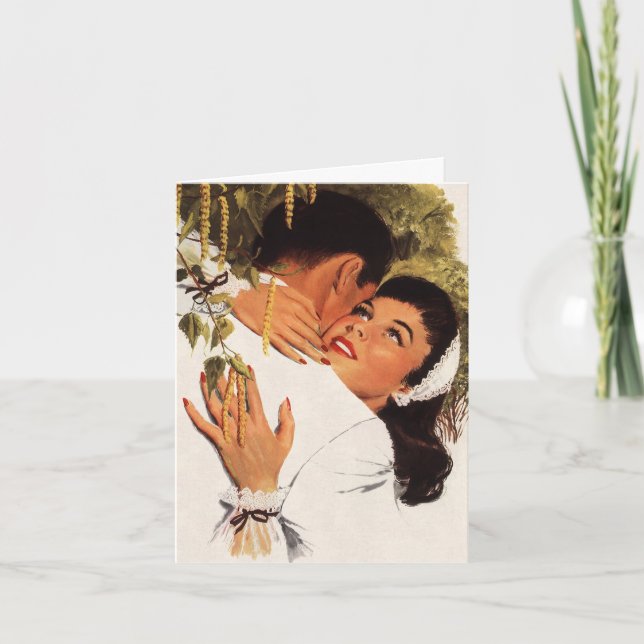 Tarjeta De Agradecimiento Vintage Propuesta Hug, Boda Gracias (Anverso)