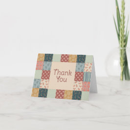 Tarjeta De Agradecimiento Vintage Quilt Baby Shower 