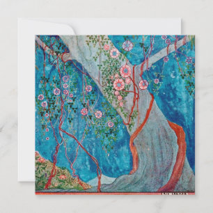 Tarjeta De Agradecimiento Vintage Rie Cramer Ilustracion Forest by Night