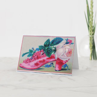 Tarjeta De Agradecimiento Vintage Ruffles Shoe Mother's Day Card