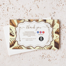 Tarjeta De Agradecimiento Vintage Rustic Bakery