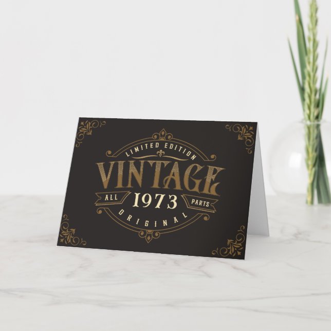 Tarjeta De Agradecimiento Vintage Rustic Birthday (Anverso)