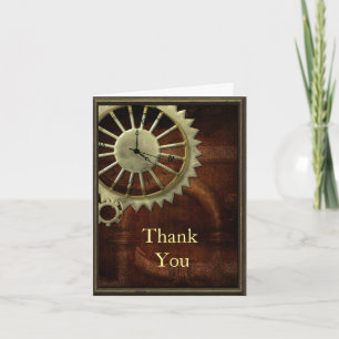 Tarjeta De Agradecimiento Vintage Steampunk Birthday