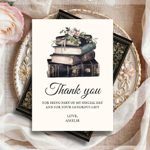 Tarjeta De Agradecimiento Vintage Victorian Book Birthday
