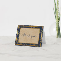 Vintage Winter Holiday Boda Gracias Cartas