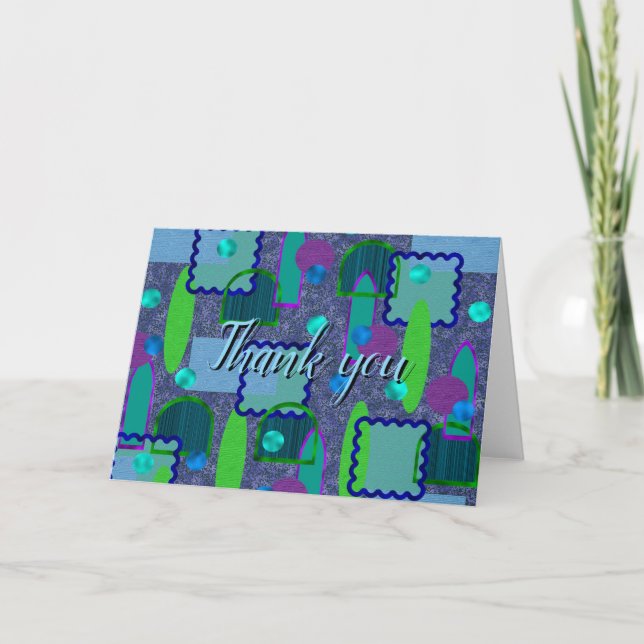 Tarjeta De Agradecimiento Violet and Shadow Mirrors (Anverso)