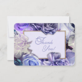 Tarjeta De Agradecimiento Violet Blue Rose Thank You Card
