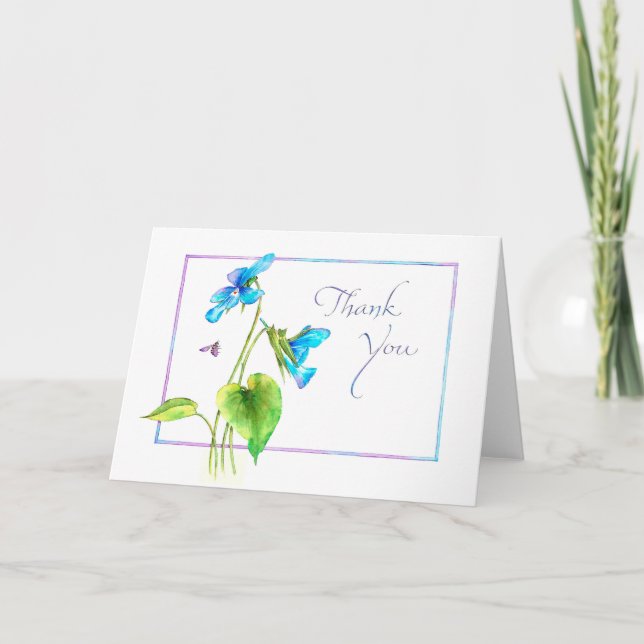 Tarjeta De Agradecimiento Violet Gracias (Anverso)