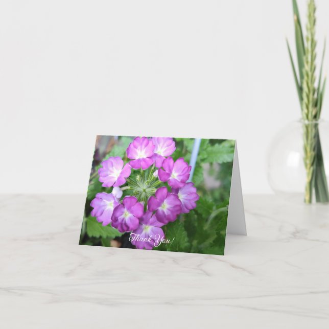 Tarjeta De Agradecimiento Violet Verbanas (Anverso)