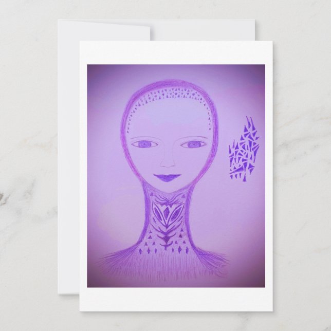Tarjeta De Agradecimiento Violeta (Anverso)