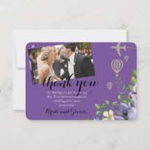 Violeta floral y Boda temática de viajes