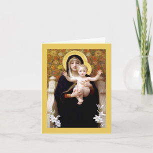 Tarjeta De Agradecimiento Virgen de los Lirios 
