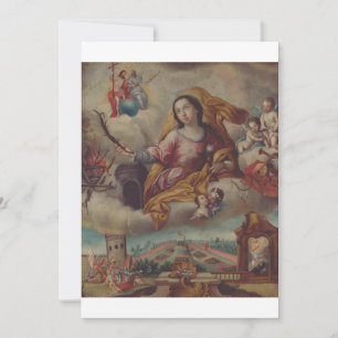 Tarjeta De Agradecimiento Virgen de Santa Bárbara y mártir