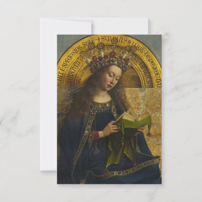Tarjeta De Agradecimiento Virgen Enthroned, El Altarpe De Gante (Anverso)