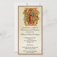 Virgen Guadalupe María Bautismo Español Navidad
