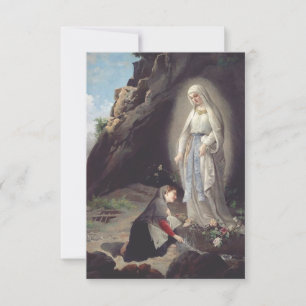 Tarjeta De Agradecimiento Virgen María de Lourdes