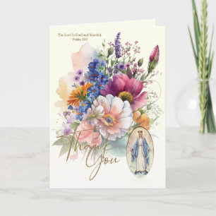 Tarjeta De Agradecimiento Virgin Mary Condolence Funeral Gracias