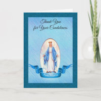 Virgin Mary Rosas Condolencias Católicas Gracias