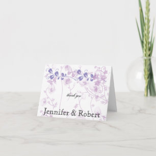Tarjeta De Agradecimiento Visiones de mariposa en Lilac Gracias