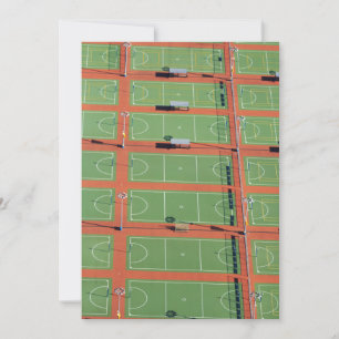 Tarjeta De Agradecimiento Vista aérea sobre canchas de tenis