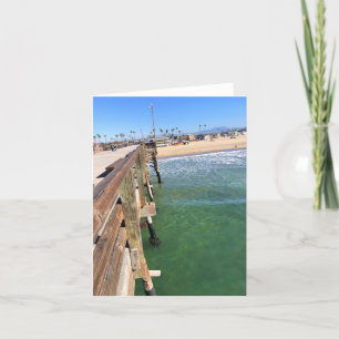 Tarjeta De Agradecimiento Vista desde el muelle, Newport Beach, California