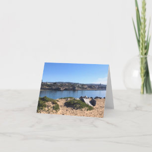 Tarjeta De Agradecimiento Vista desde Wedge, Newport Beach, California