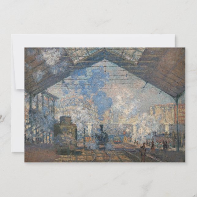 Tarjeta De Agradecimiento Vista exterior de la estación Claude Monet - Saint (Anverso)