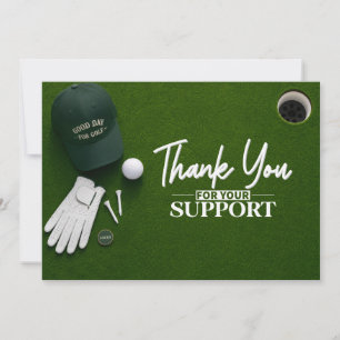 Tarjeta De Agradecimiento Vista superior de green de putting de golf 