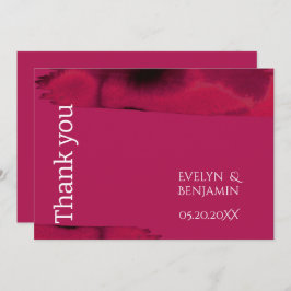 Tarjeta De Agradecimiento Viva magenta moderna