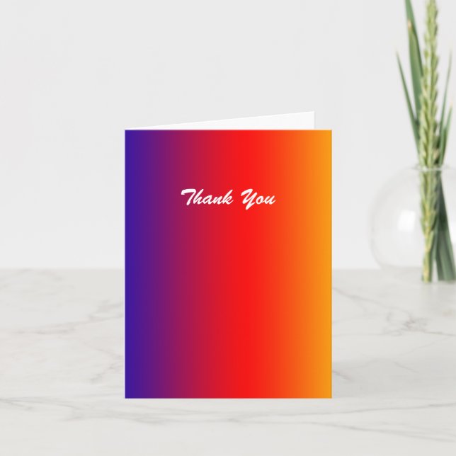 Tarjeta De Agradecimiento Vivid Rainbow Blank Note (Anverso)