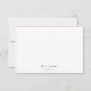 Tarjeta De Agradecimiento Viviendo el sueño rosa nombre personalizado