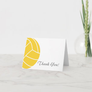 Tarjeta De Agradecimiento Voleibol ambarino amarillo