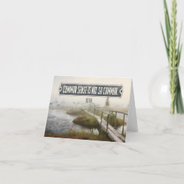 Tarjeta De Agradecimiento Voltaire Inspiradora cita "sentido común"