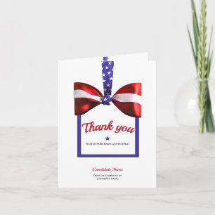 Tarjeta De Agradecimiento Voluntario de donantes patrióticos de festividad d