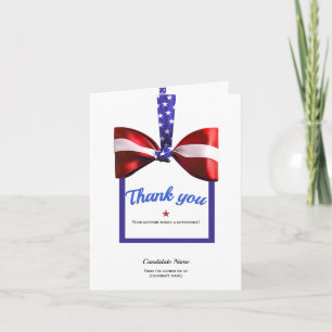 Tarjeta De Agradecimiento Voluntario de Donantes Patrióticos de Festividad D
