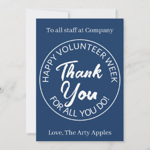 Tarjeta De Agradecimiento Voluntarios gracias
