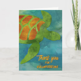 Tarjeta De Agradecimiento Voluntarios gracias a la tortuga marina o a la con