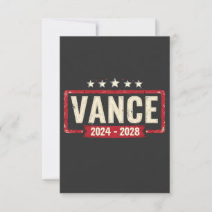 Tarjeta De Agradecimiento Votación presidencial de Jd Vance Trump 2028