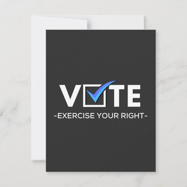Tarjeta De Agradecimiento Vote (It Matters) (Anverso)
