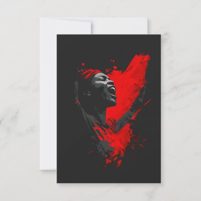 Tarjeta De Agradecimiento Voz en Rojo (Anverso)