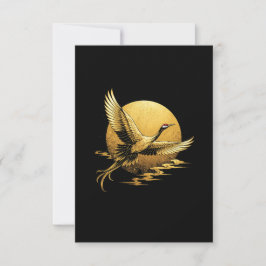 Tarjeta De Agradecimiento Vuelo Dorado