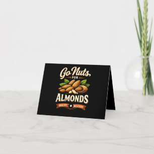 Tarjeta De Agradecimiento Vuelve Loco por las Almendras - Diseño Divertido p
