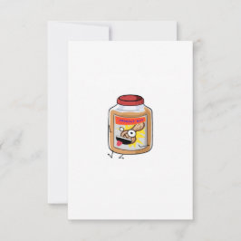Tarjeta De Agradecimiento Vuelve loco, tema de mantequilla de maní