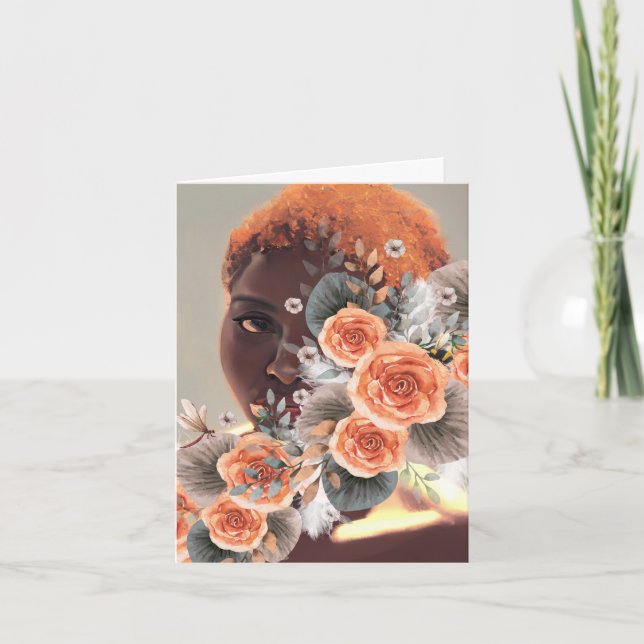 Tarjeta De Agradecimiento vulnerABLE mujer afroamericana Blank Notecards (Anverso)