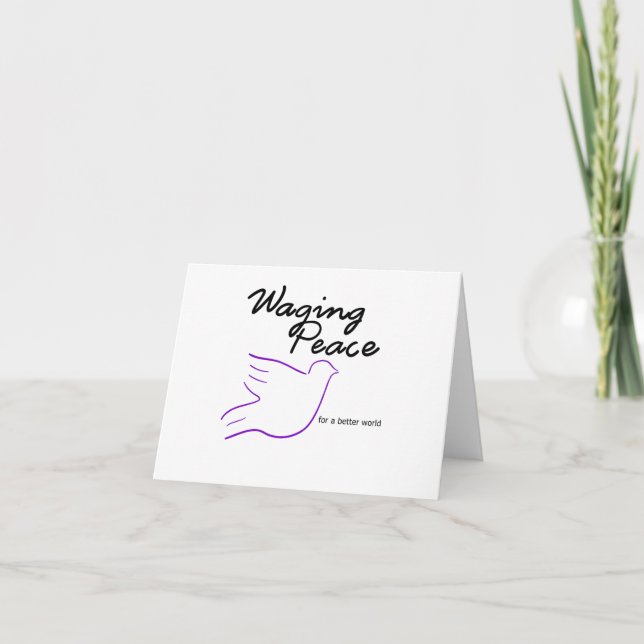 Tarjeta De Agradecimiento Waging Peace Dove notecard (Anverso)
