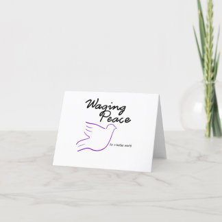 Tarjeta De Agradecimiento Waging Peace Dove notecard