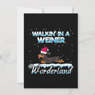 Tarjeta De Agradecimiento Walking In A Weiner Wonderland Xmas