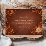 Tarjeta De Agradecimiento Warm Rustic Floral Appreciation<br><div class="desc">A rich and elegant design featuring deep warm tones enhanced by delicate floral and leafy accents in shades of orange, cream, and gold. The textured background adds depth and a subtle vintage feel, while the botanical composition creates a natural and harmonious flow. Soft glowing elements bring a cozy and refined...</div>