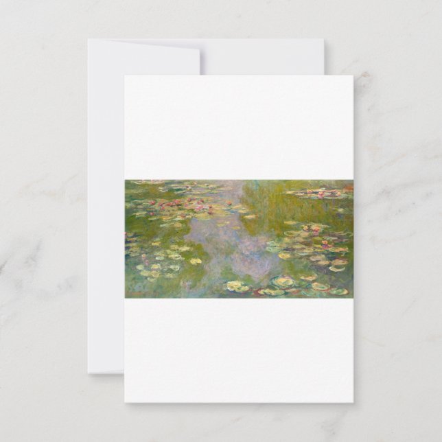 Tarjeta De Agradecimiento Water Lilies by Claude Monet (Anverso)