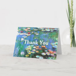 Tarjeta De Agradecimiento Water Lilies Claude Monet Bella Artes Gracias